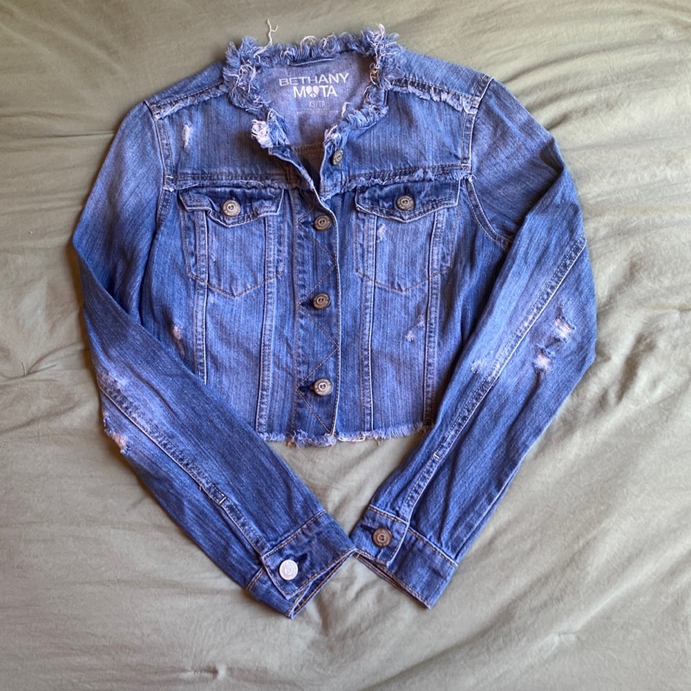Bethany Mota Distressed Denim Jacket — Size XS!!